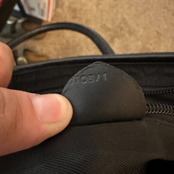 Celine Black Canvas and Leather Shoulder Bag Gold accents Preowned EXCELLENT. - Picture 11 of 11